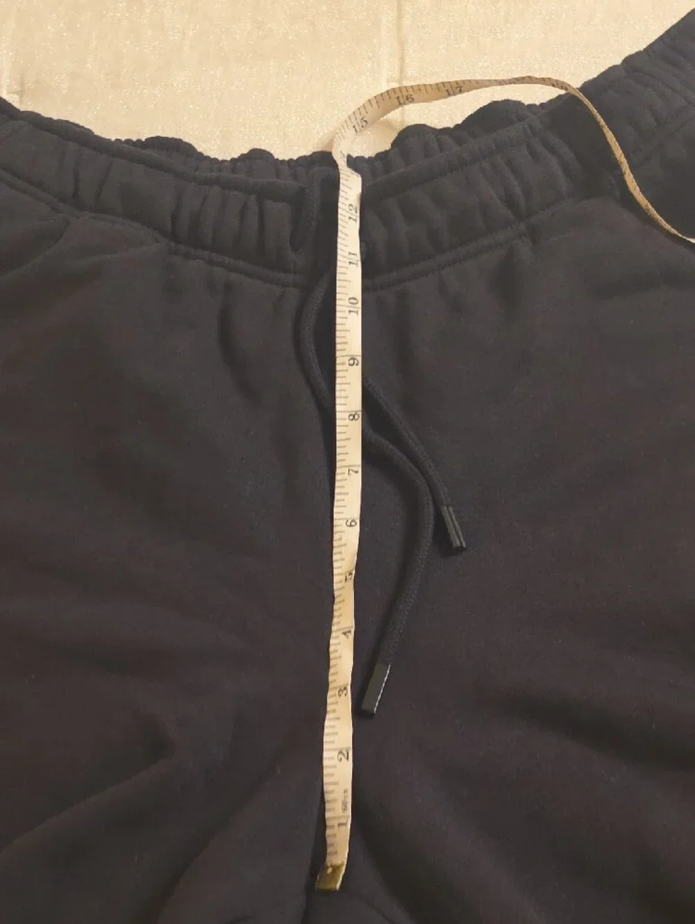 Athleta Black Heavyweight Terry Bermuda Shorts Adjustable Waist Size L - Picture 9 of 14
